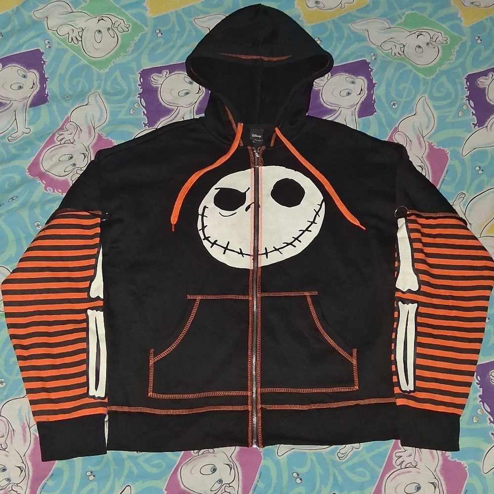 Disney The Nightmare Before Christmas Zip Up Hoodie Hooded Sweatshirt Movie